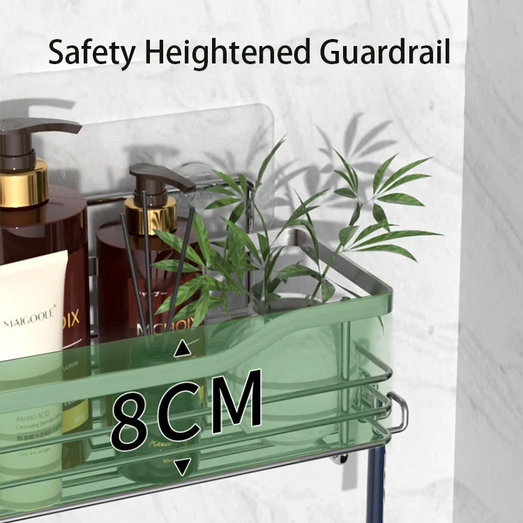 No Drill Wall Mounted Metal Shower Caddy