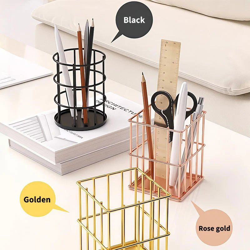 Office Desk Metal Pen Holder